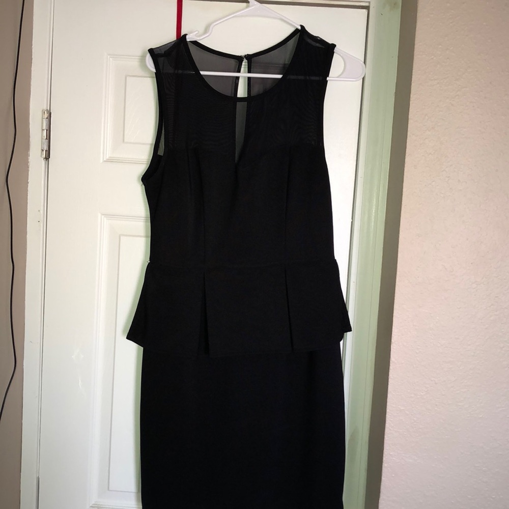 black mesh top dress